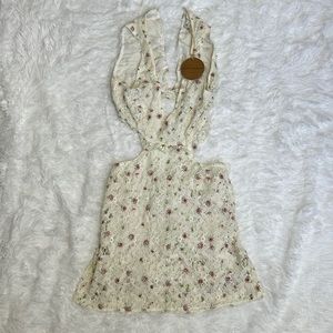 Honey Punch lace short dress with cut out sides